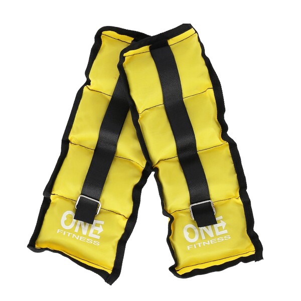 Zátěže na zápěstí a kotníky ONE FITNESS WW01, 2 x 0,7 kg, žluté