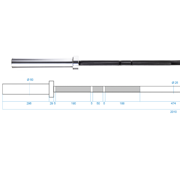 Osa pro funkční trénink HMS Premium GCF450 210 cm x 50 mm