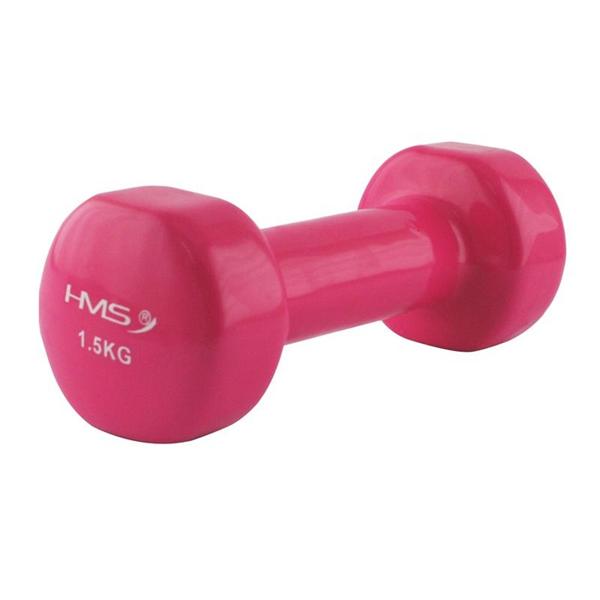 Litinová činka pokrytá vinylem HMS, 1,5 kg