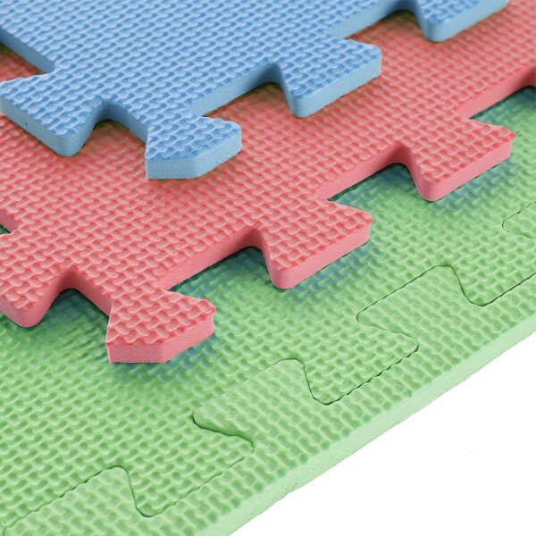 Ochranná puzzle podložka ONE Fitness MP10 zelená-modrá-červená