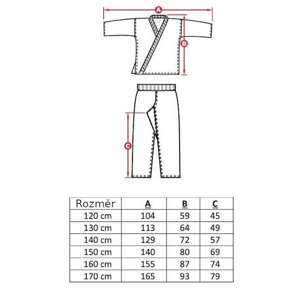 Dětské kimono DBX BUSHIDO ARK-3102, vel. 120 cm