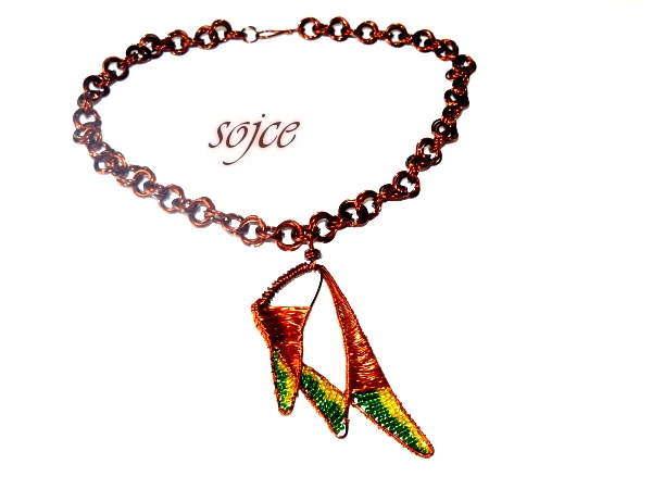 Náhrdelník z drátku Xena, hypoalergenní