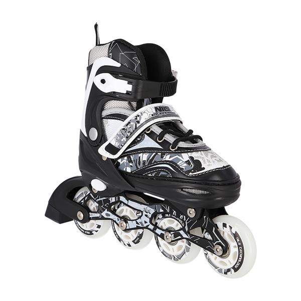 NH10927 ČERNÉ ZIMNÍ BRUSLE 2V1 NILS EXTREME vel.M (35-38)