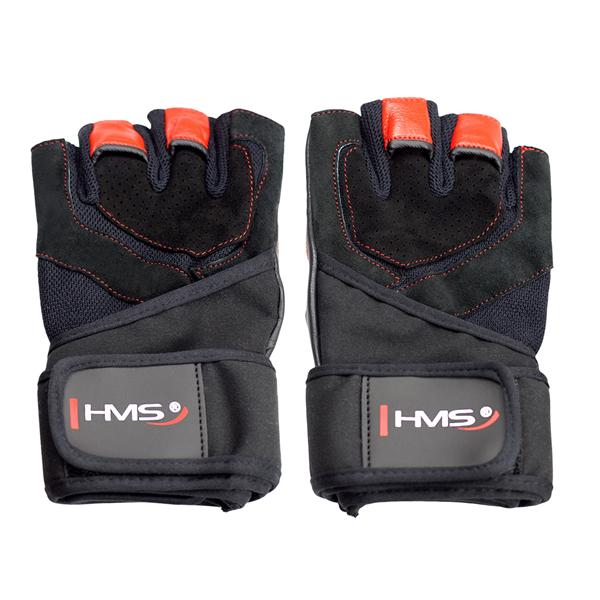 FITNESS RUKAVICE ČERVENÉ RST01 HMS XL