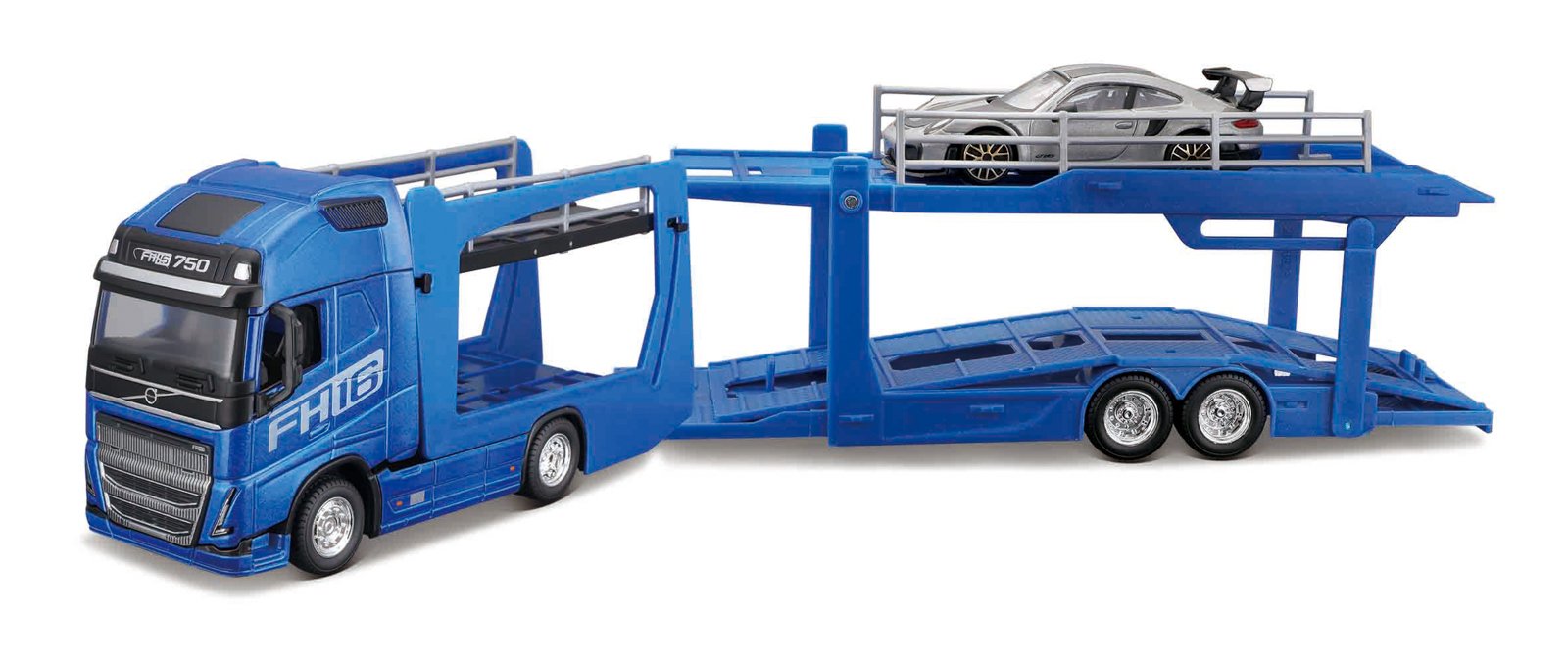 Bburago kamion Volvo FH16 w a Porsche 911 GT2 RS 1:43