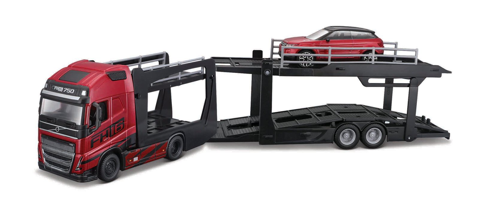 Bburago kamion Volvo FH16 w a Land Rover LRX Concept 1:43
