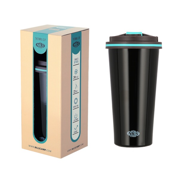 Termohrnek NILS Camp NCB18 černý, 500 ml.