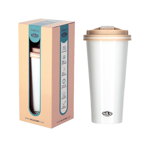 Termohrnek NILS Camp NCB18 bílý, 500 ml.