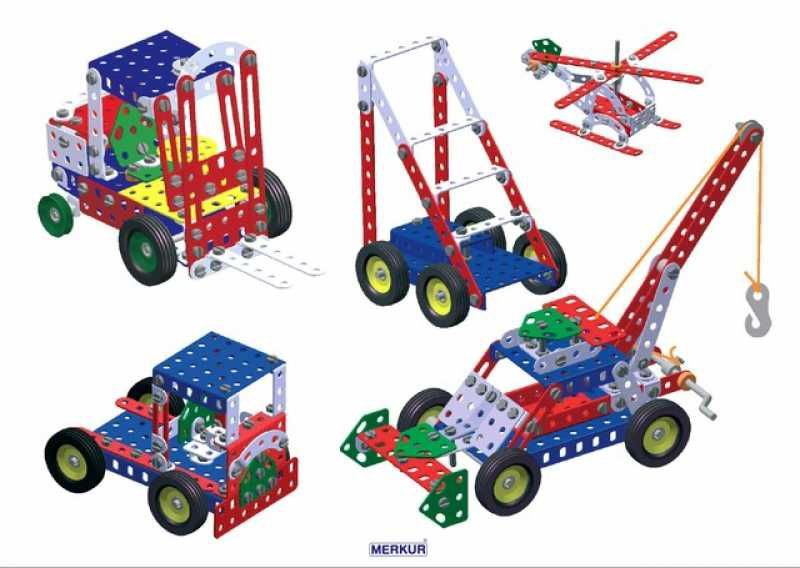 Merkur 3 stavebnice, 307 dílů, 30 modelů