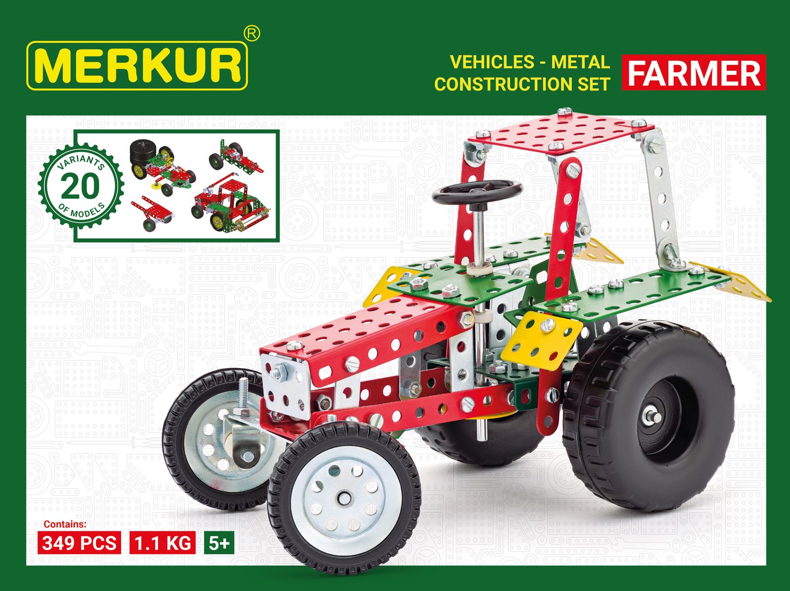 Merkur Farmer Set, 341 dílů, 20 modelů