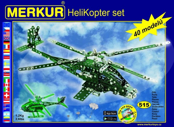 Merkur Helikopter Set, 515 dílů, 40 modelů