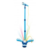 Dětský karaoke mikrofon se světelnými efekty a zvukem - modrý, 34cm