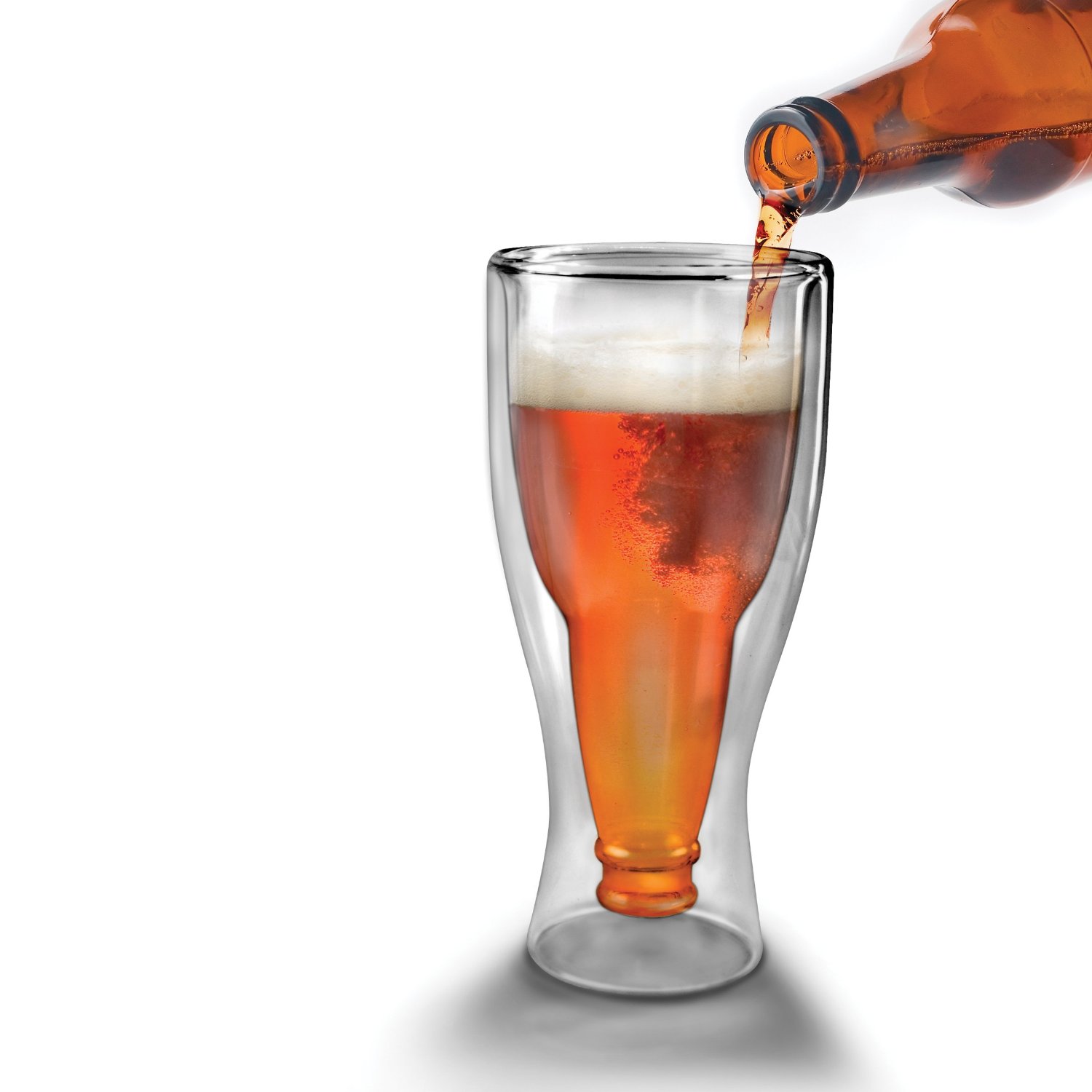 Dvojitá pivní sklenice Hopside Down, 350 ml.