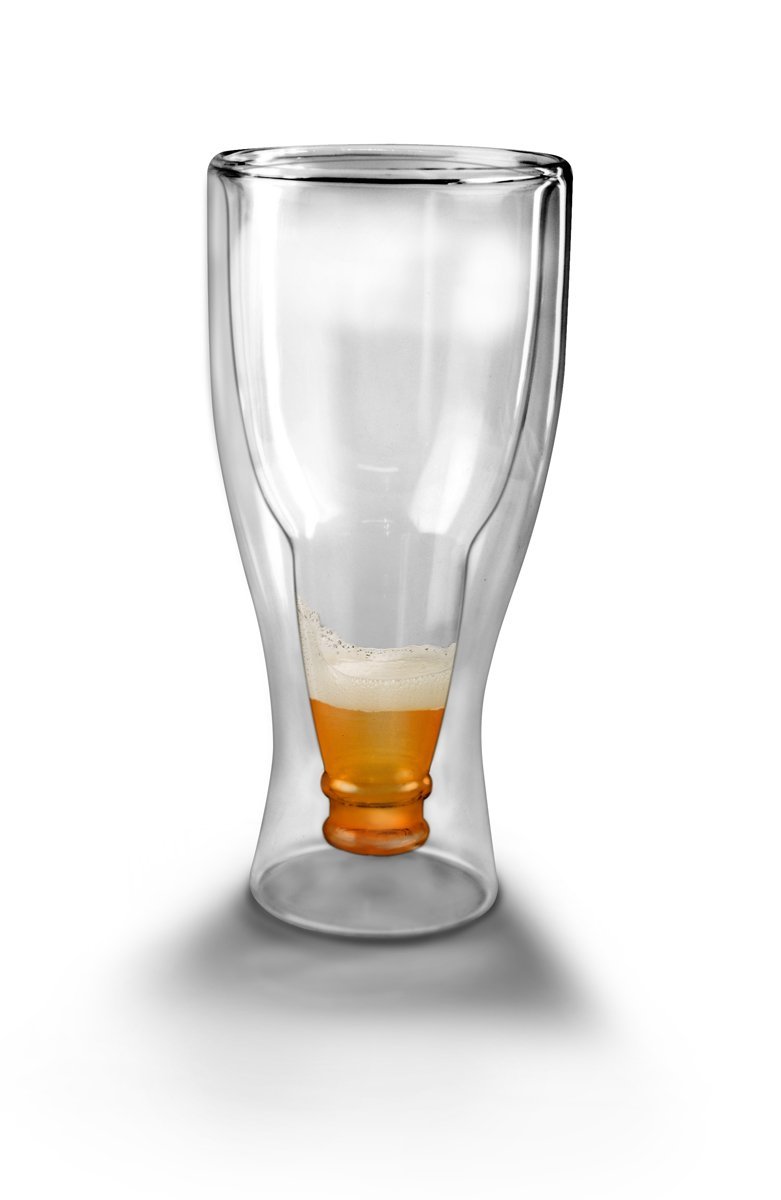 Dvojitá pivní sklenice Hopside Down, 350 ml.