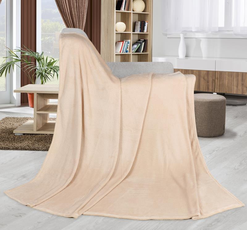 Bellatex Přikrývka Kemping PLUS Uni béžová - 150x200 cm