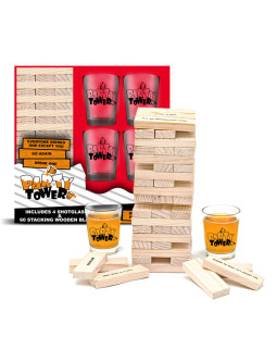 Alkoholová věž s panáky