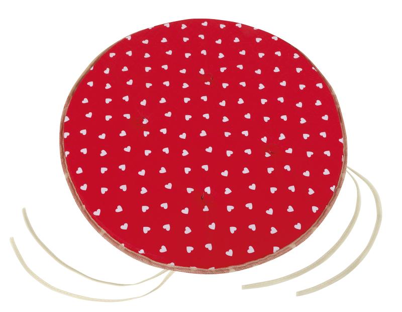 Bellatex Sedák Adéla kulatý hladký, srdíčka - průměr 40 cm