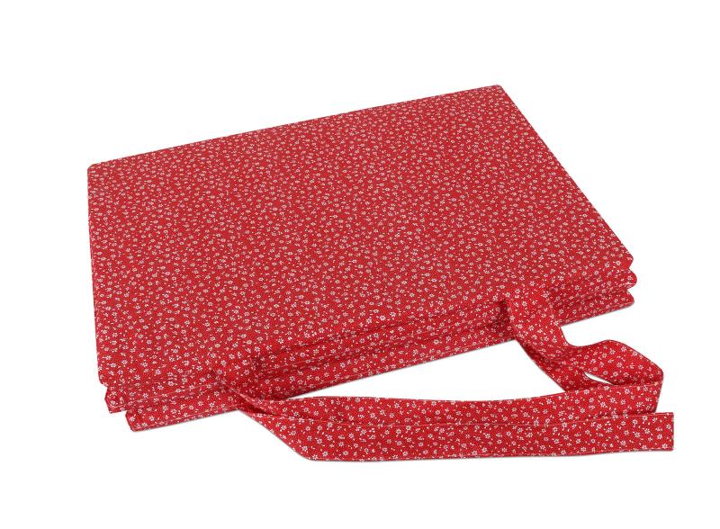 Bellatex Polstr na plážové lehátko, Červená kytička - 55x195 cm