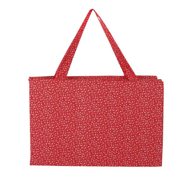 Bellatex Polstr na plážové lehátko, Červená kytička - 55x195 cm