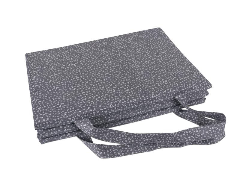 Bellatex Polstr na plážové lehátko, Šedá kytička - 55x195 cm