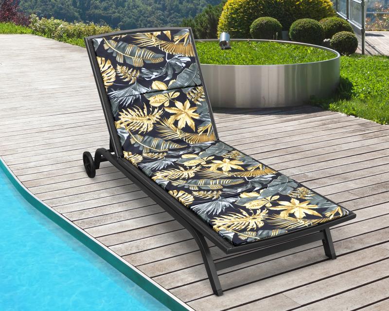 Bellatex Polstr na plážové lehátko, Monstera - 55x195 cm