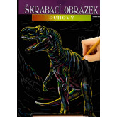 ArtLover škrabací obrázek duhový Tarbosaurus, 25x20 cm