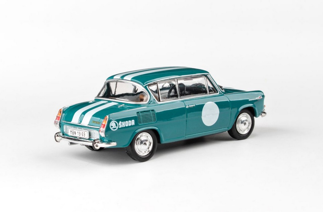 Abrex Škoda 1100MBX (1969) Tyrkysová, Narozeninové Embéixo 1:43