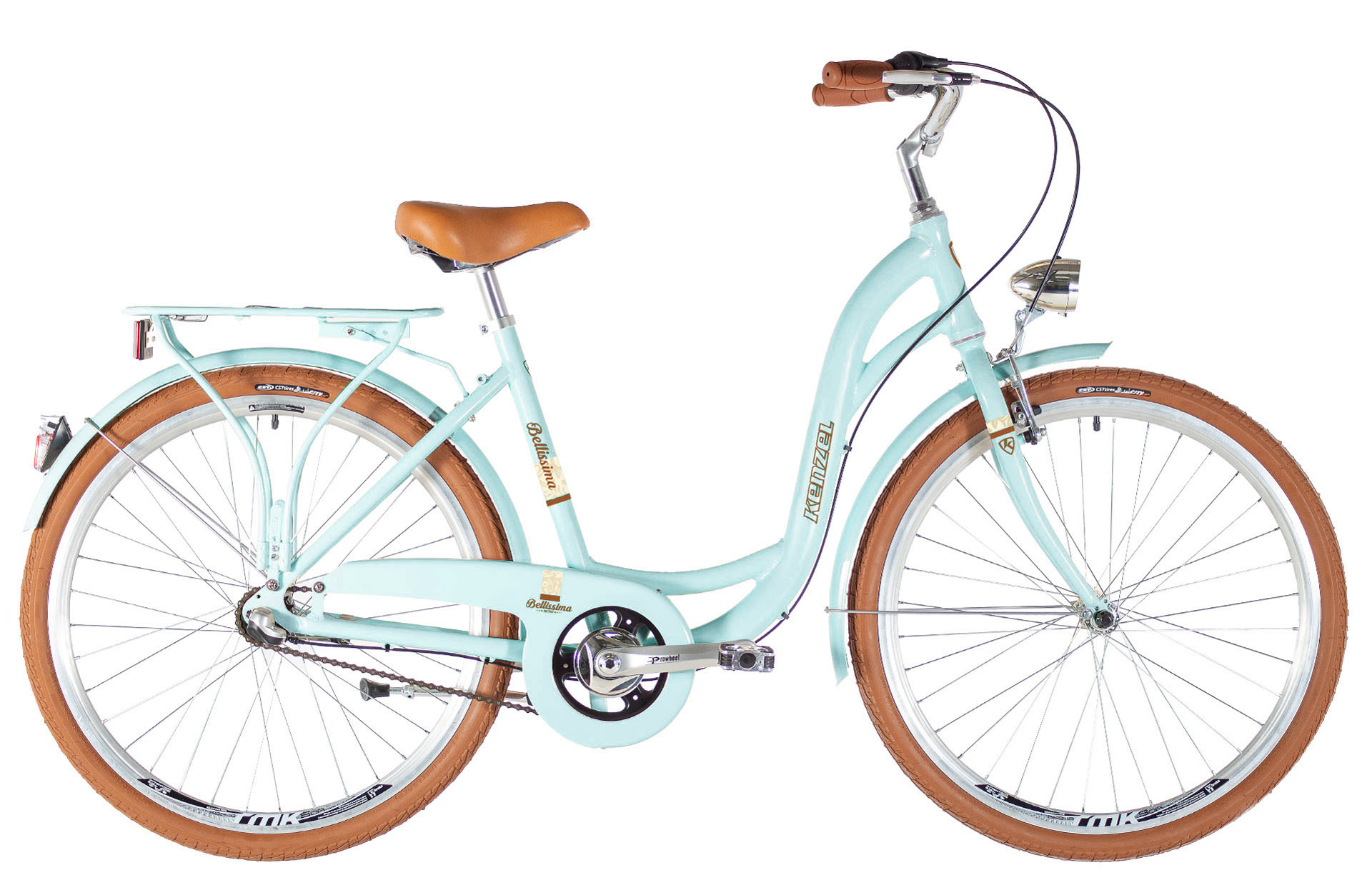 Kenzel jízdní kolo Bellissima Classic 3spd 26" 2026 tyrkysově-hnědé
