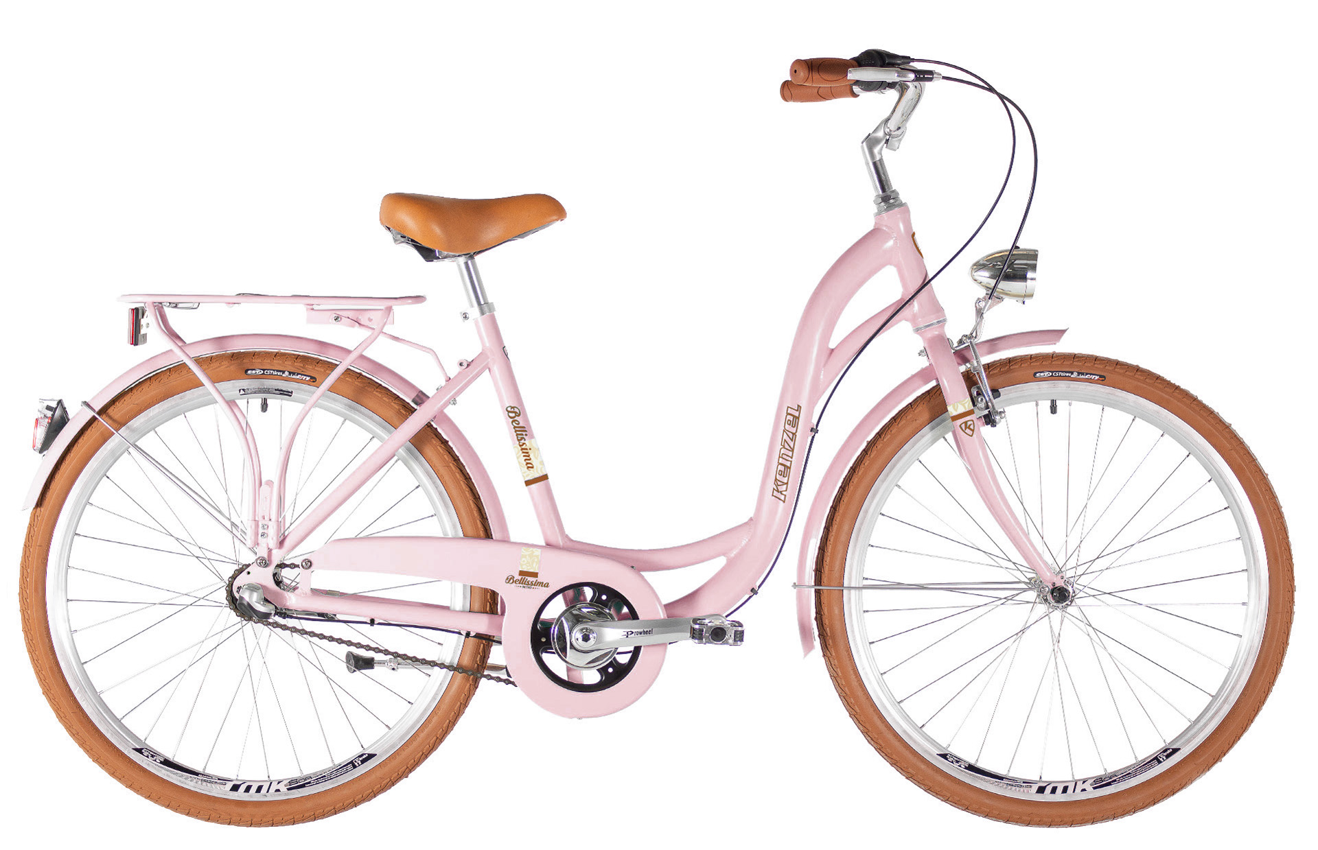 Kenzel jízdní kolo Bellissima Classic 3spd 26" 2026 hellrose-hnědé