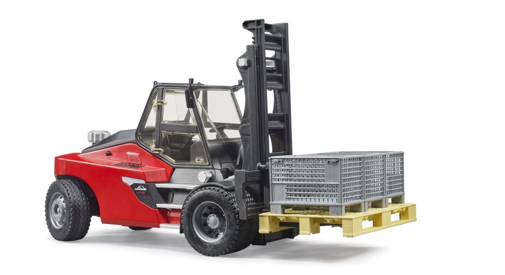 Bruder 02513 Linde HT 160D, Vysokozdvižný vozík s paletou a třemi boxy