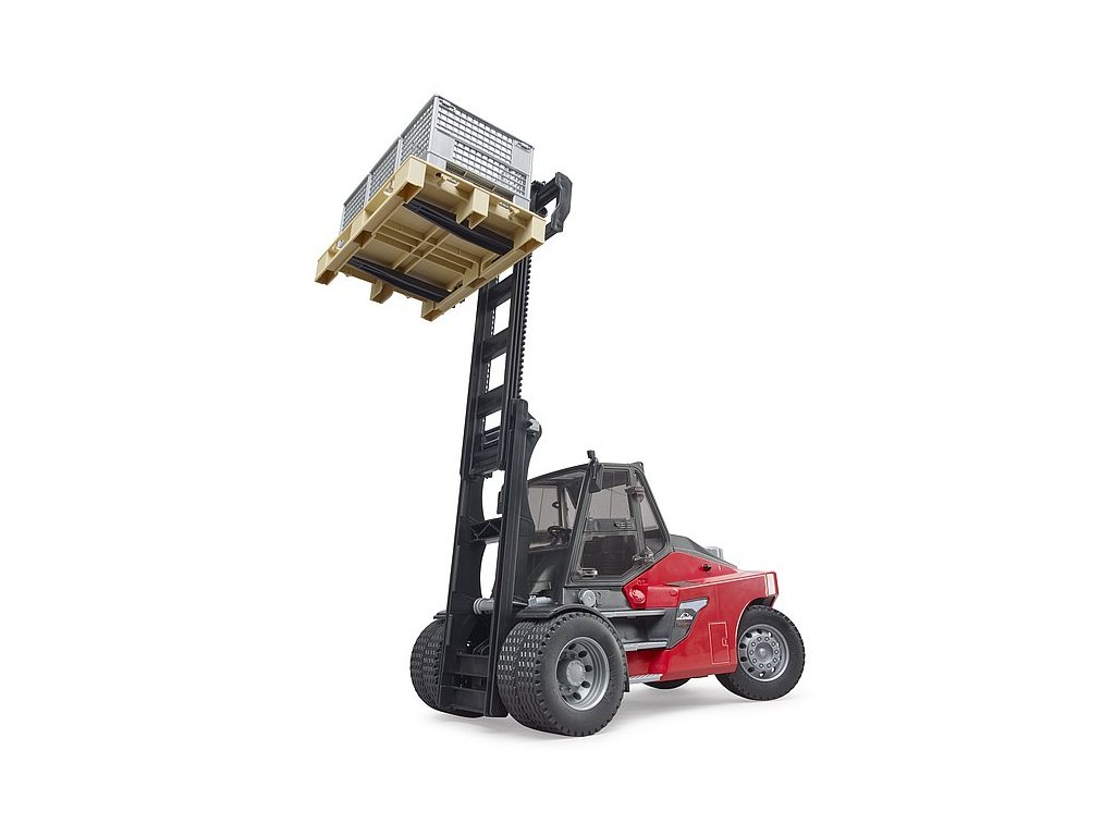 Bruder 02513 Linde HT 160D, Vysokozdvižný vozík s paletou a třemi boxy