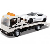 Bburago Tow Truck a Jaguar, White 1:43