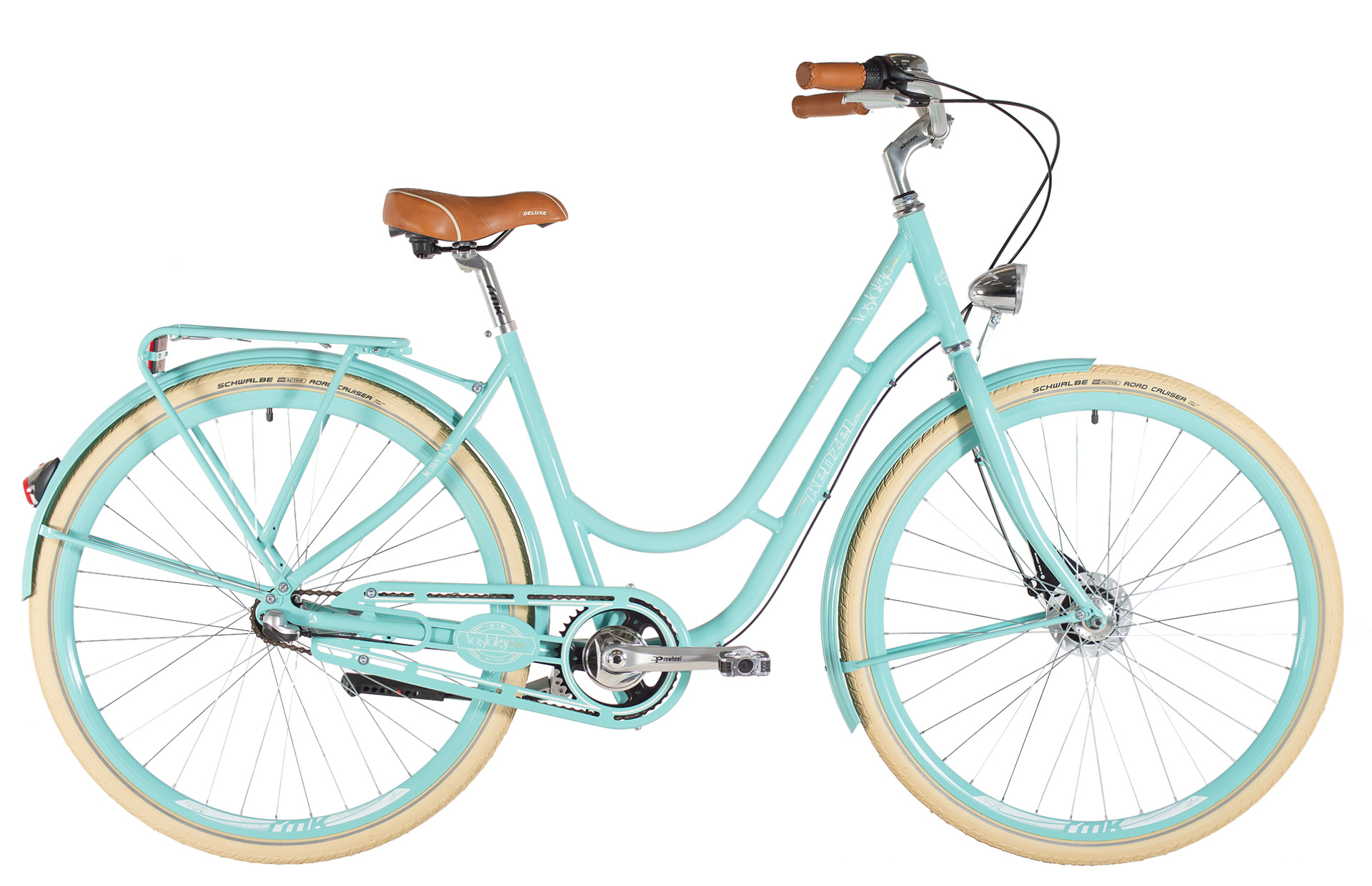 Kenzel jízdní kolo Nostalgic Deluxe 3spd 28" 2026 tyrkysovo-bílá
