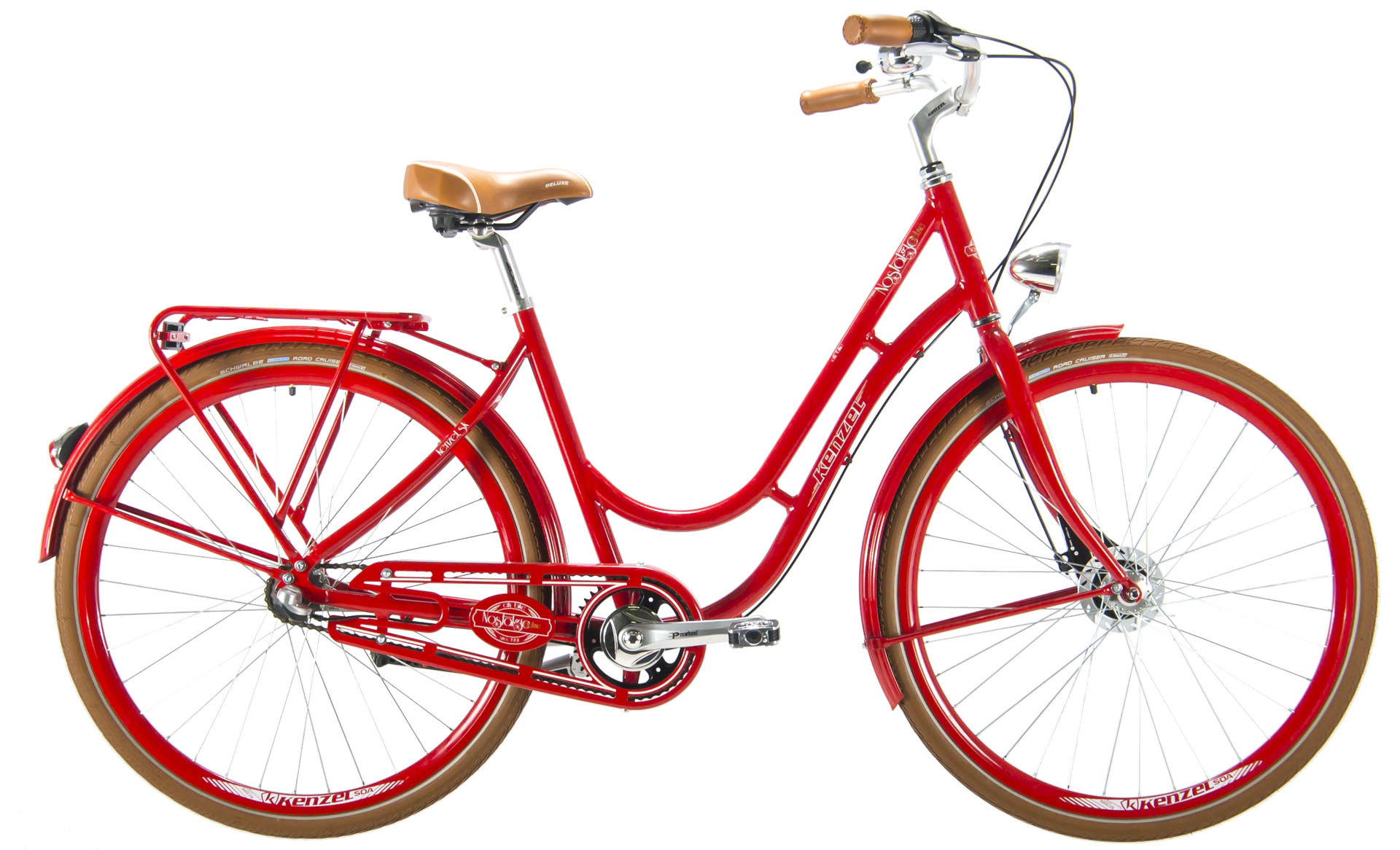 Kenzel jízdní kolo Nostalgic Deluxe 3spd 28" 2026 červeno-bílé
