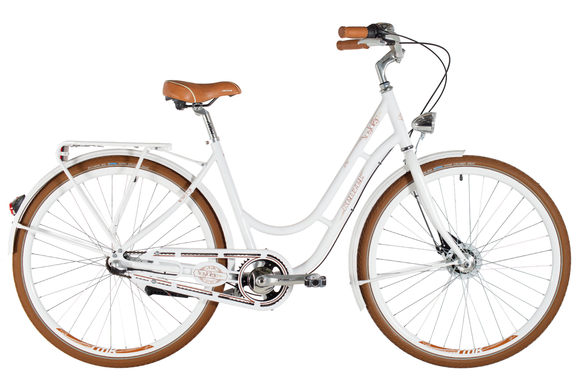 Kenzel jízdní kolo Nostalgic Deluxe 3spd 28" 2026 bílo-hnědá