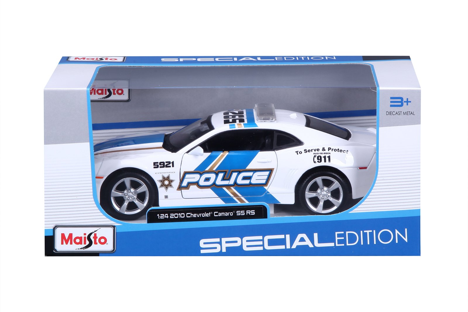 Maisto Chevrolet Camaro SS RS 2010 Policie, Bílé 1:24
