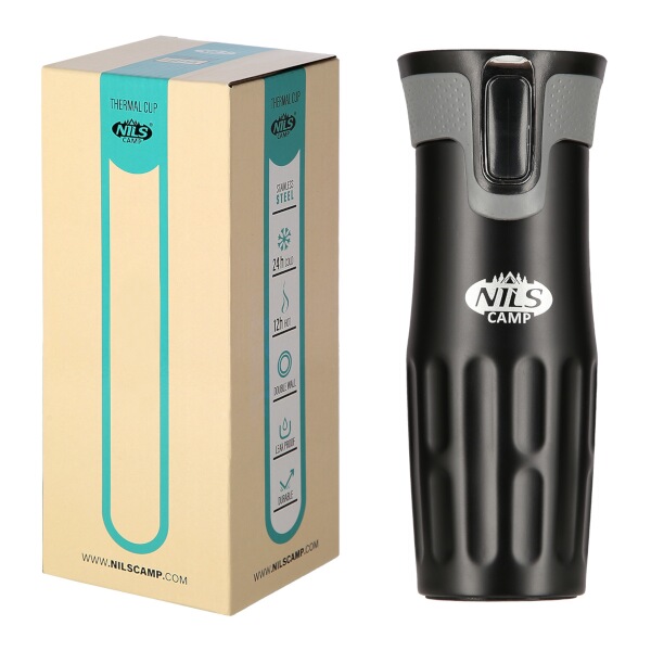 Termohrnek NILS Camp NCC06 černý, 420 ml.