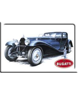 Plechové pohlednice aut  Bugatti
