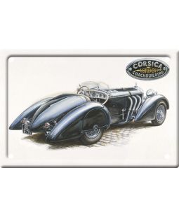 Plechové pohlednice aut Corsica