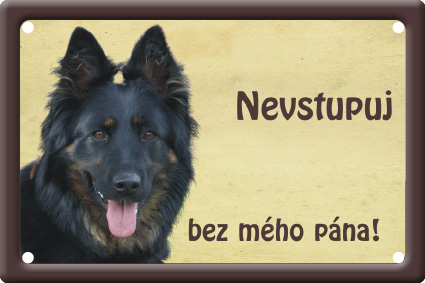 Plechová psí cedule, Chodský pes, Nevstupuj bez mého pána