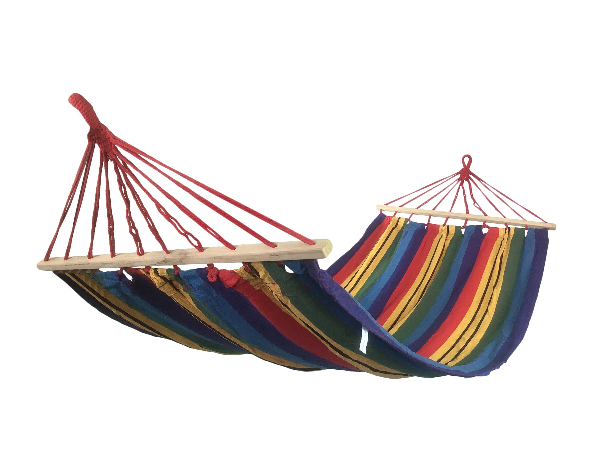 Houpací síť s výztuhou PolyCotton, vícebarevná, 200x90cm, 120kg