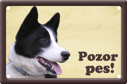 Plechová psí cedule, Karelský medvědí pes, Pozor pes
