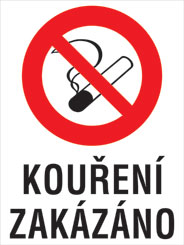 Plechová cedule, Zákaz kouření I.