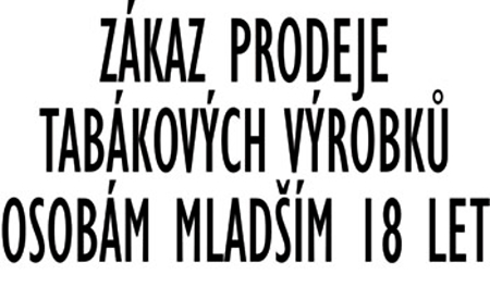 Zákaz prodeje tabákových výrobků osobám mladším 18 let