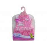 Made Oblečení pro panenku, Růžové šaty 42cm