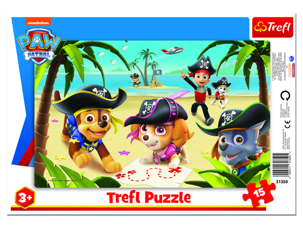 Trefl Deskové puzzle Tlapková patrola Přátelé 15 dílků