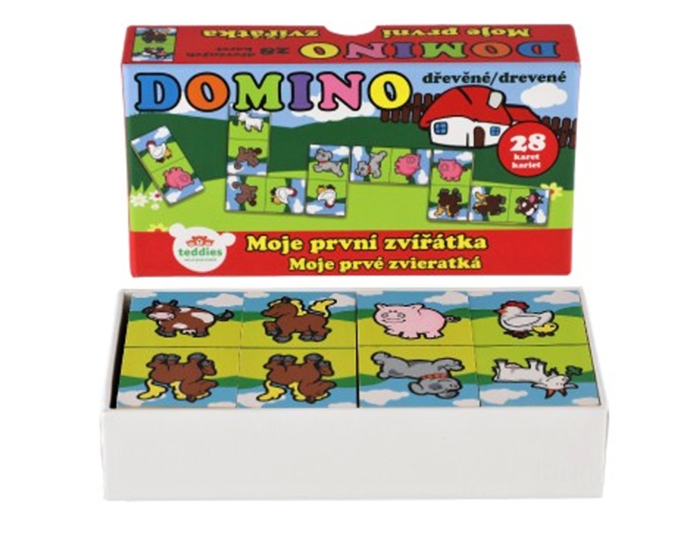 Domino Moje první zvířátka, dřevěné 28ks
