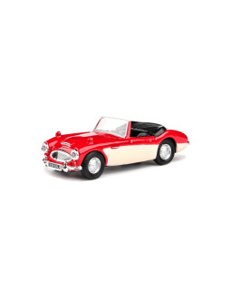 Abrex Cararama Austin Healey Open Top - Red & Cream 1:43