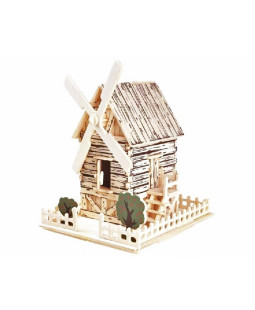 Woodcraft Dřevěné 3D puzzle větrný mlýn