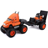 Maisto Builder Zone Quarry Haulers with Street Loader, Orange 1:32